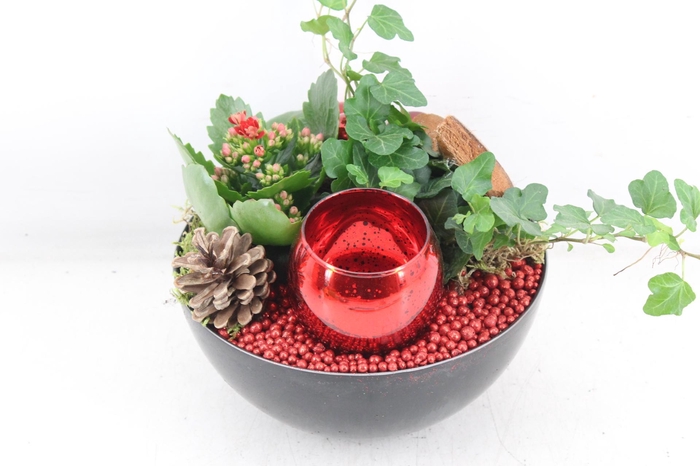 arr2 MB - Kunstst. schaaltje RED 1wax x5