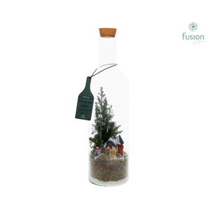 Green Bottle fles L met Chamaecyparis