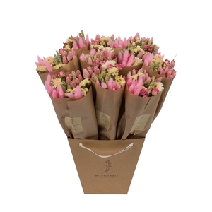 Droogbloemen-Market More 50cm-Yellow/Pink