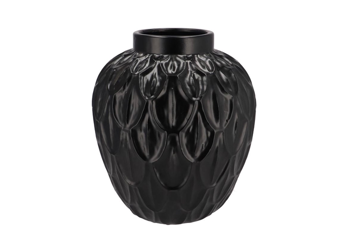 <h4>Inga Boa Black Pot Active Glaze 27x27x30cm</h4>