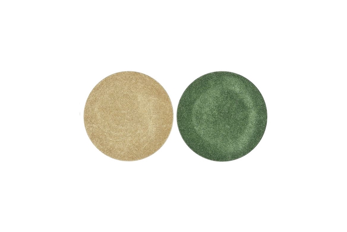 <h4>Melamine Shine Olive Green/gold Plate Round Ass 18x18x2cm</h4>