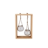 Polly Wood Rack 2 Glass Hanging 19x8x29cm