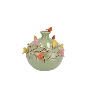 Bird Vase Globe Pistache 18x18x18cm