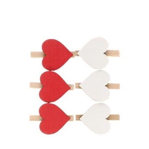 Valentine Pegs heart 4cm x6