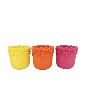 Gigi Dutch Orange Mix Flower Pot Ass 27x27x25m Nm