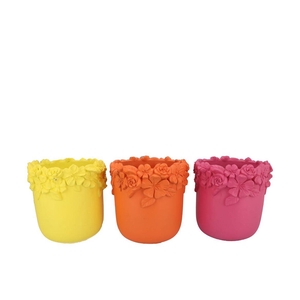 Gigi Dutch Orange Mix Flower Pot Ass 27x27x25m Nm