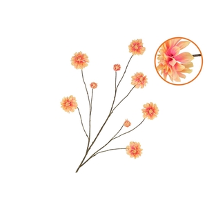 Silk Dahlia Branch Champagne Pink 125cm