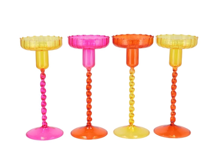 <h4>Jules Dutch Orange Mix Candle Holder Ass 9x22cm</h4>