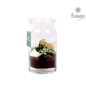 Pasen glazen melkbus met arrangement