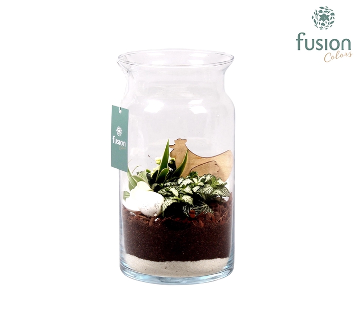 <h4>Pasen glazen melkbus met arrangement</h4>