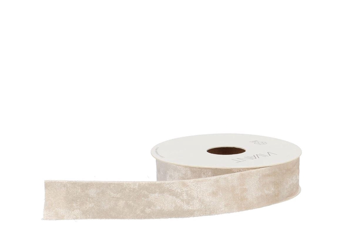 <h4>Ribbon Velvet Ice Off White 5mx25mm</h4>