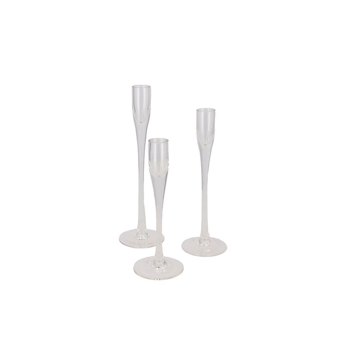 <h4>Jazz Clear Candle Holder Straight Ass P/3 8x21cm</h4>