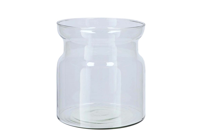 Glass Milk Bottle Roca Clear 19x20cm
