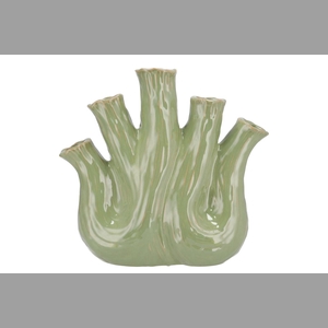 Aglio Pistache Vase Oval 36x17x33cm