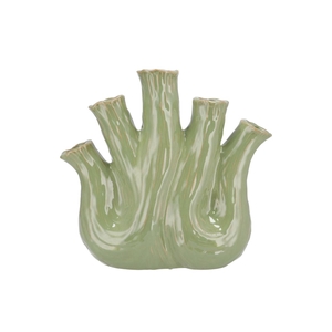 Aglio Pistache Vase Oval 36x17x33cm