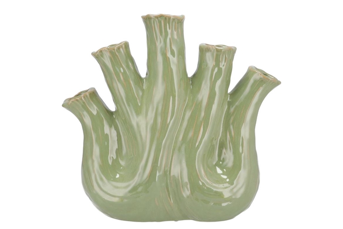 <h4>Aglio Pistache Vase Oval 36x17x33cm</h4>