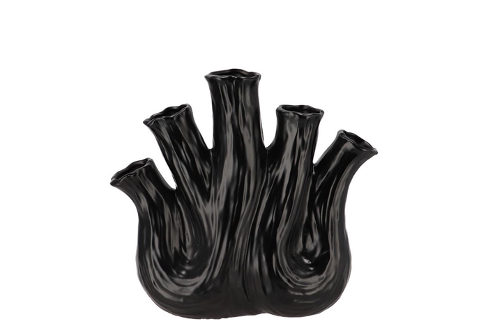 Aglio Black Vase Oval 20x9x19cm