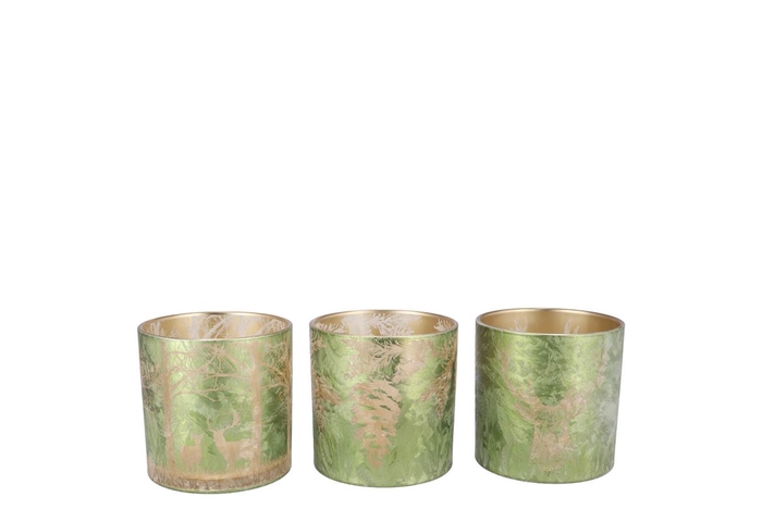 <h4>Ruby Scottish Green T-light Ass 8x10cm</h4>
