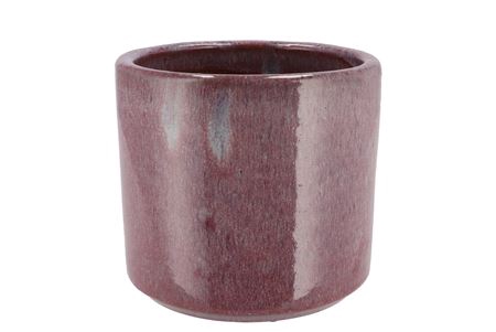 <h4>Javea Cilinder Pot Glazed Pink 17x15cm</h4>