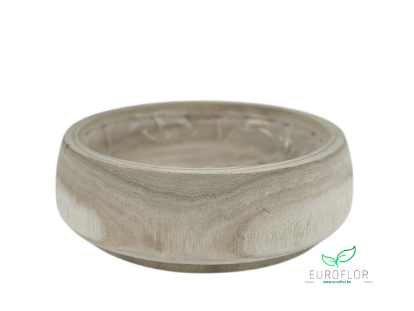 PAULOWNIA WOOD BOWL 33X33XH10