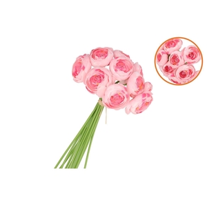 Silk Ranunculus Bouquet 10x Dark Pink 32cm Nm