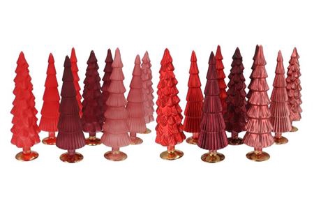 <h4>Twinkle Red Mix Glass Tree Matt Ass 9x35cm</h4>