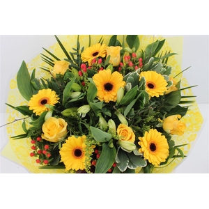 Boeket Roos Groot Geel