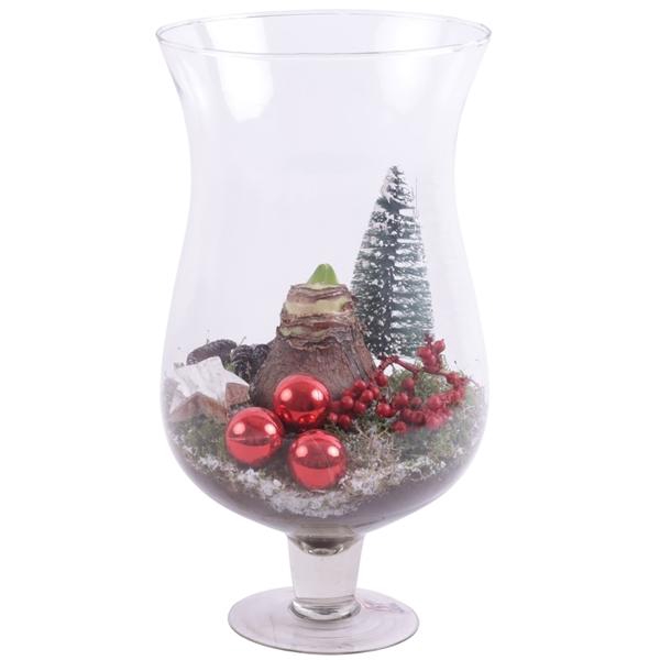 <h4>Christmas Arr. Amaryllis Glass Cognac Glass Ø17cm 1PP</h4>