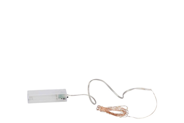 <h4>Led Shine Light Chain 20led Timer Ex Battery 95+10cm Copper</h4>