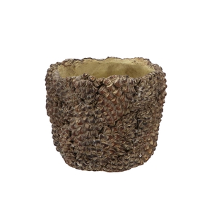 Concrete Natural Pinecone Pot Round 15x15x12cm Nm