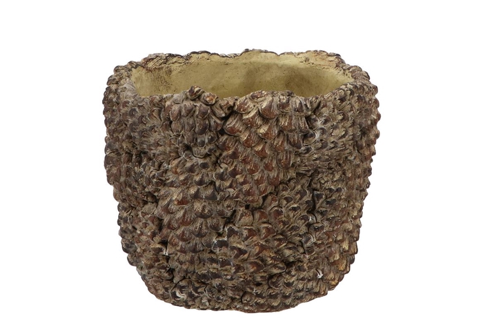 <h4>Concrete Natural Pinecone Pot Round 15x15x12cm Nm</h4>