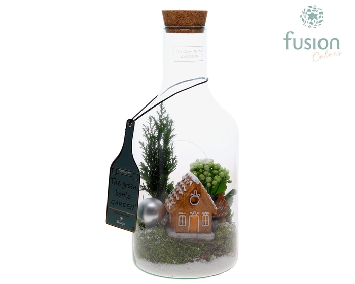 <h4>Green Bottlefles Small met Chamaecyparis</h4>