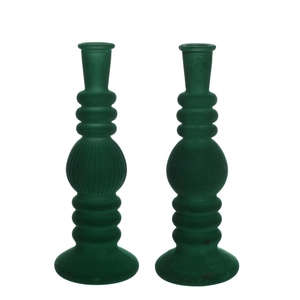 Glass Candle vase velvet d09*23cm