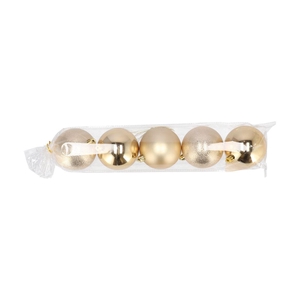 Deco Unbreakable Gold Ball Set 5 80mm