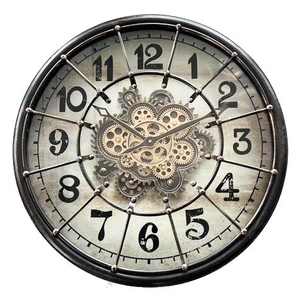 Clock Gear Ø60cm Black 88910
