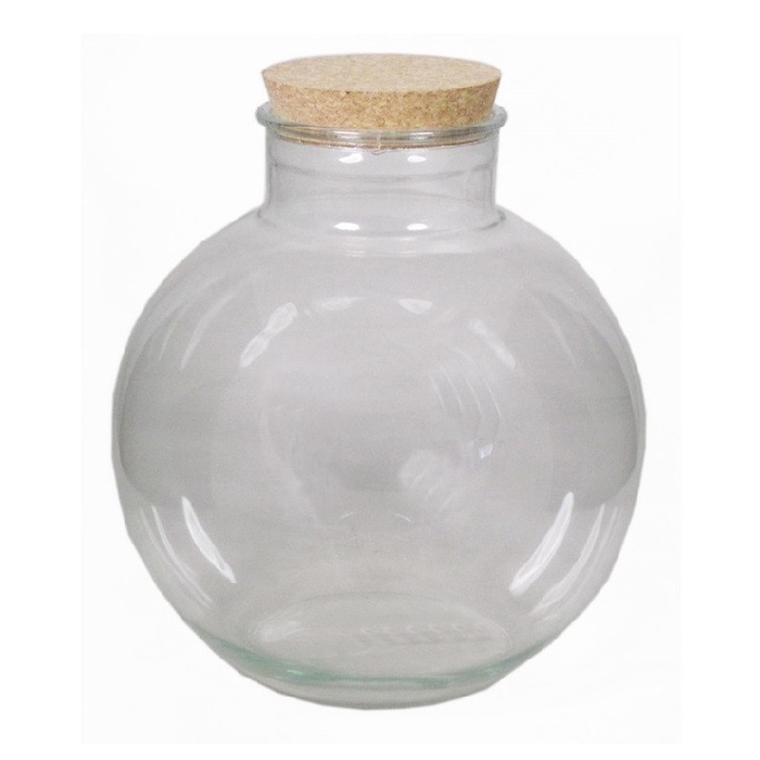 <h4>Glass Terrarium Ball vase+cork d13/31*30cm</h4>