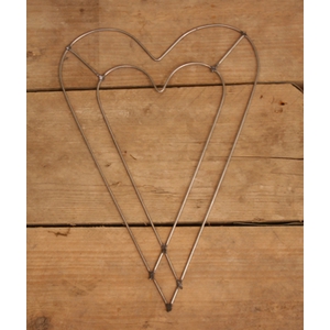 METAL FRAME DOUBLE HEART 28XH42