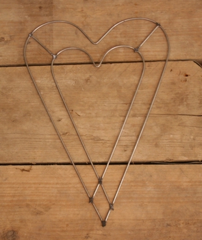 METAL FRAME DOUBLE HEART 28XH42
