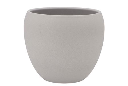 <h4>Vinci Matt Grey Flower Pot 22x19cm</h4>