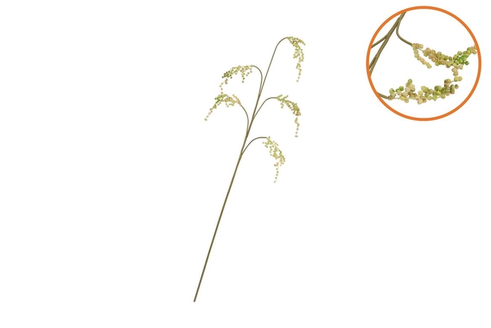 Silk Berry Branch Yellow 107cm