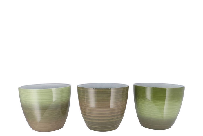 <h4>Melamine Rainbow Green Pot Ass 28x24cm</h4>