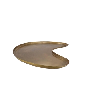 Hawley Antique Gold Tray Organic Metal 52x34cm