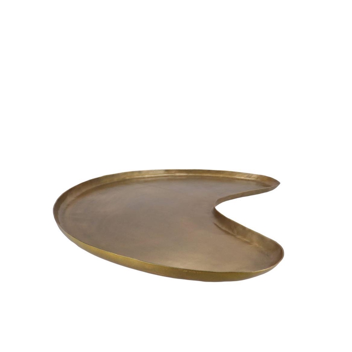 <h4>Hawley Antique Gold Tray Organic Metal 52x34cm</h4>