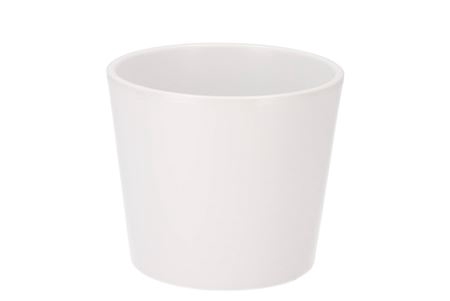 <h4>Ceramic White Matt Pot 13cm</h4>
