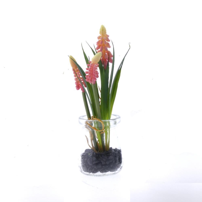 <h4>AF Muscari in glass H18cm pink</h4>
