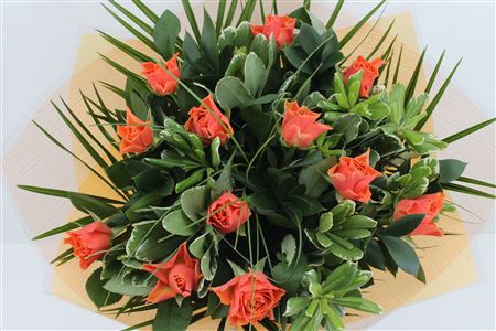 <h4>Boeket Rozen 12 Oranje</h4>