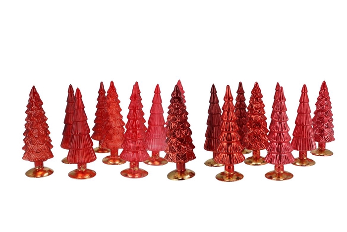 Twinkle Jolly Red Mix Glass Tree Shiny Ass 10x30cm