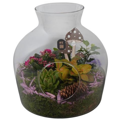 <h4>PTHG8236 Arrangement Autumn Glass in glazen terrarium</h4>
