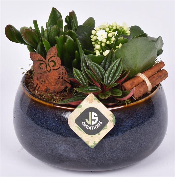 <h4>Keramiek schaal blauw 19.5cm</h4>