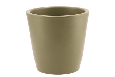 <h4>Vinci Army Green Container Pot 18x16cm</h4>